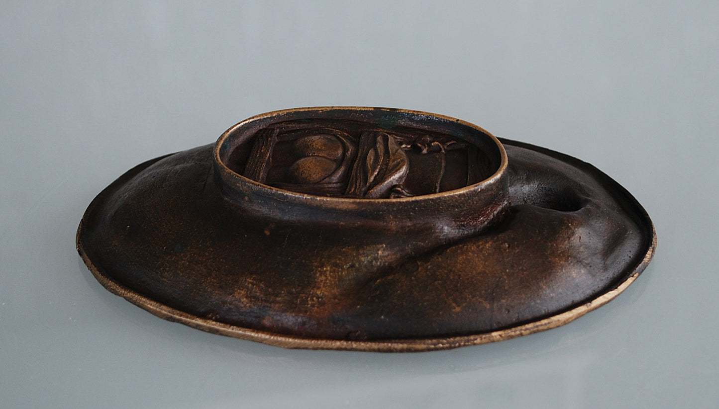 Vintage Erotische Schaal Brons