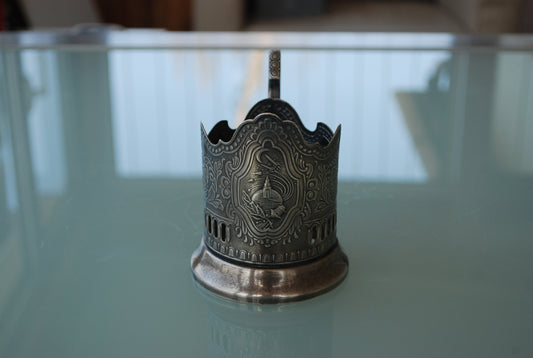 Rockets and Satellites Over Moscow Tea Glass Holder