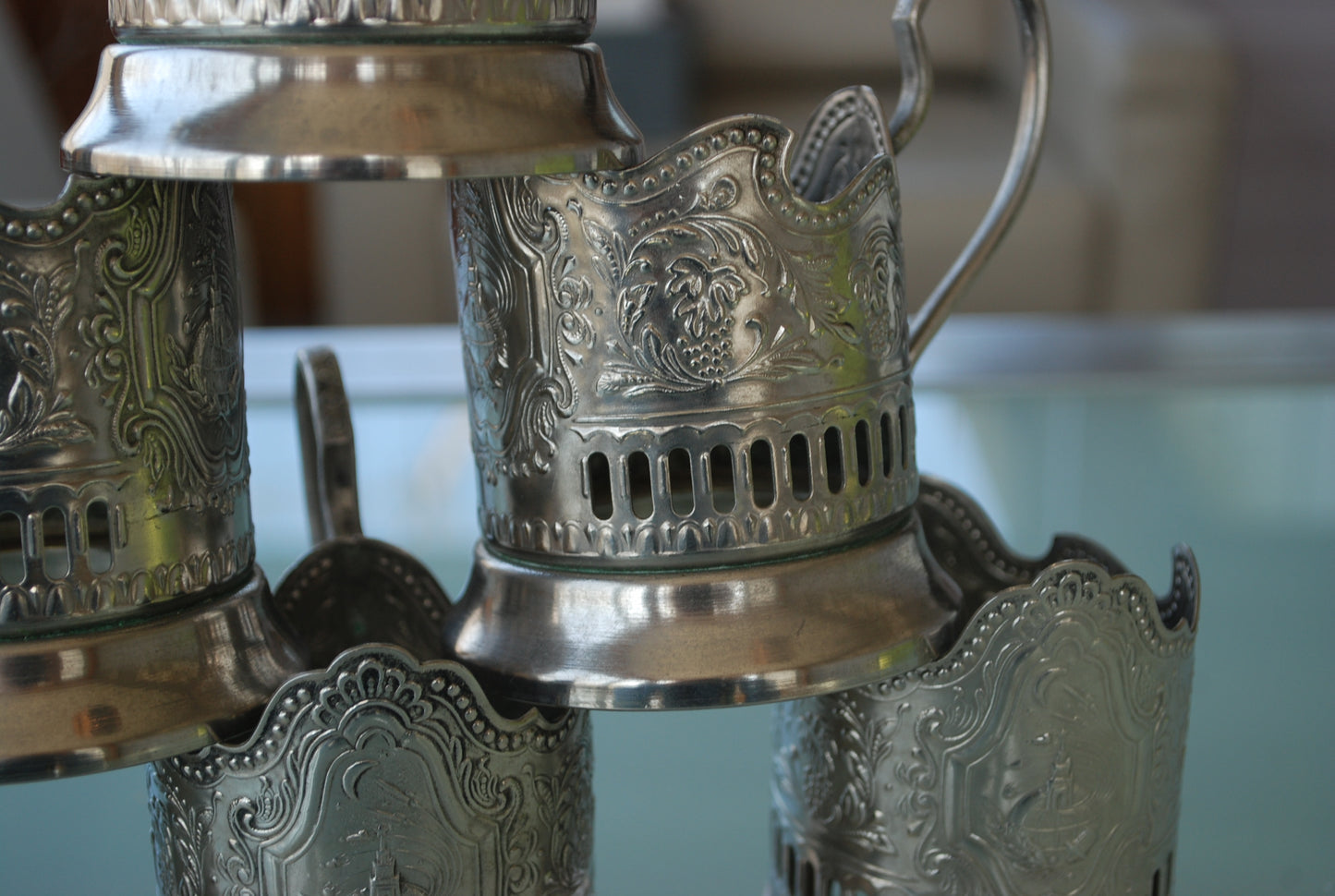 Rockets and satellites over Moscow Complete set of 6 pieces