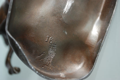 De strijd tussen een ongetemd paard en halfnaakte man met een atletisch figuur.