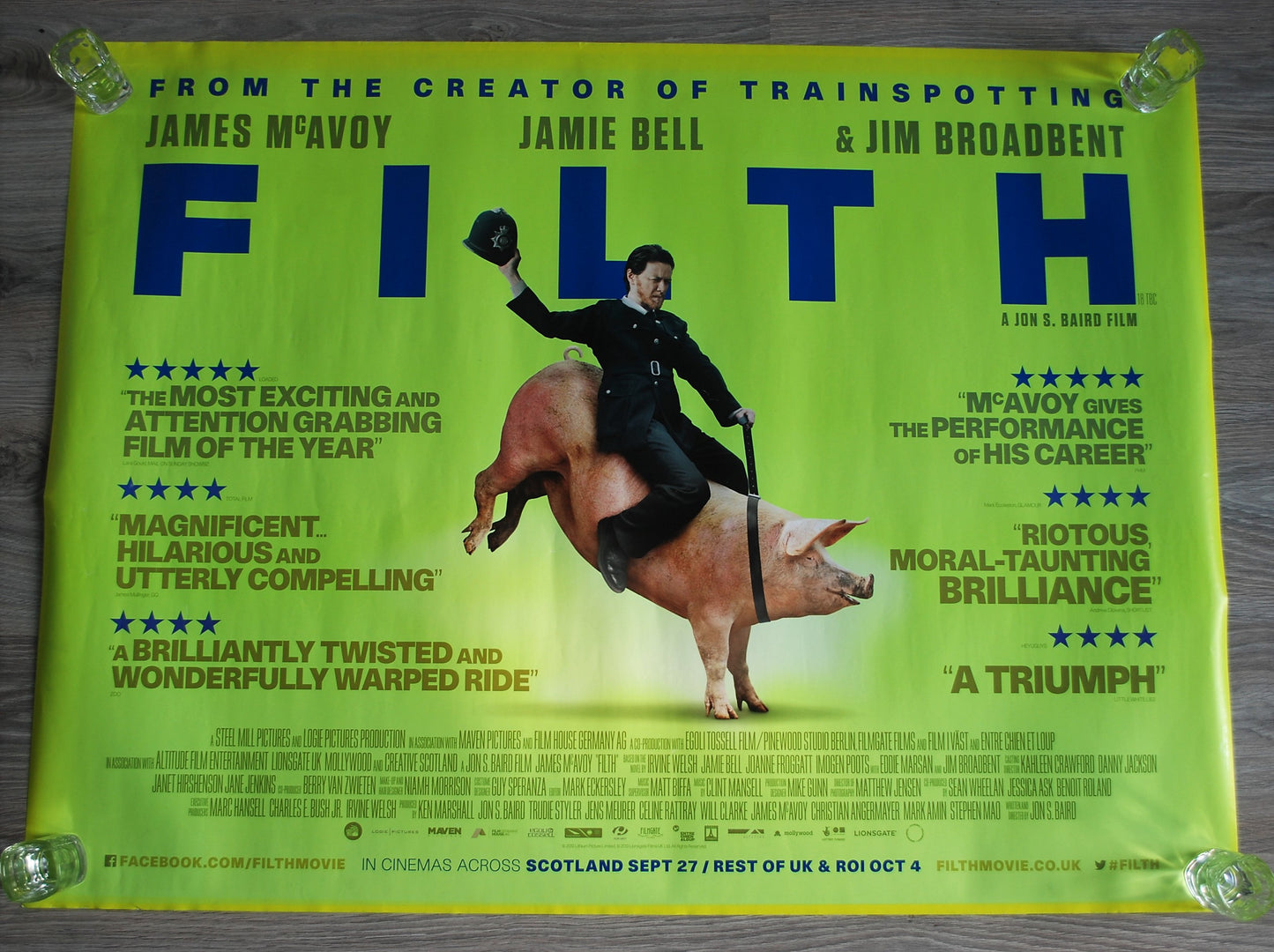 Originele Film Posters Dubbelzijdig Geprint Poster zijn van Engeland, Schotland en Ierland