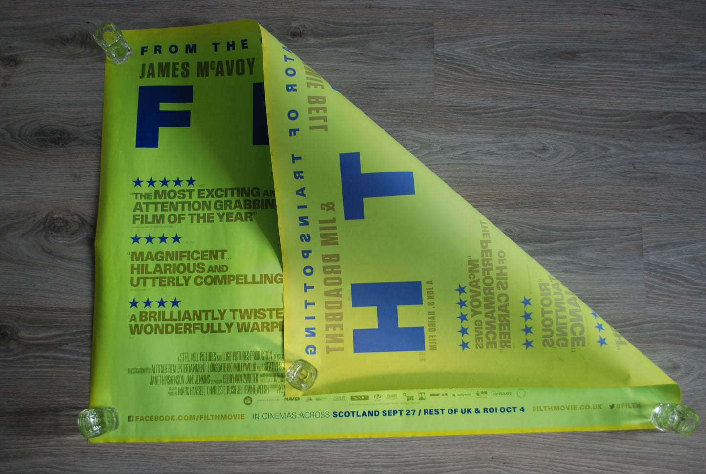 Originele Film Posters Dubbelzijdig Geprint Poster zijn van Engeland, Schotland en Ierland