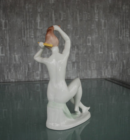 Preorder Erotisch naakt beeld vrouw met gouden ketting Kunstenaar Jenő Hanzély