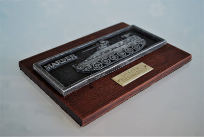 Bureau Plaque Duitse Tank Marder met ereschild pantser bataljon nr.82