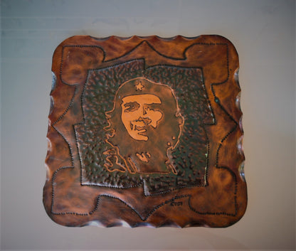 Che Guevara, Wandbord van Koper Argentijns marxistisch revolutionair en guerrillaleider.