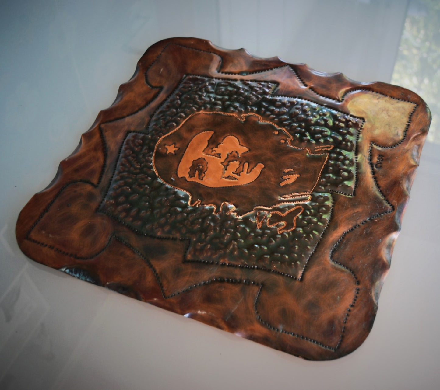 Che Guevara, Wandbord van Koper Argentijns marxistisch revolutionair en guerrillaleider.