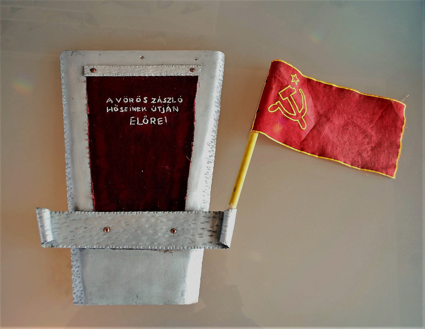 Wall Flag Holder "Long Live the Heroes of the Red Flag"