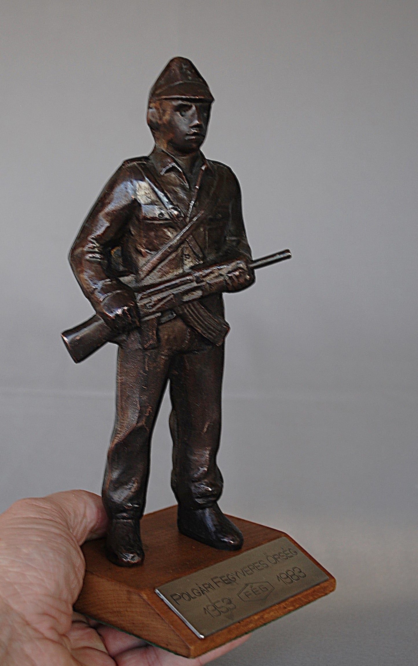 Gewapende burgerwacht met AK-47 Volksrepubliek Hongarije