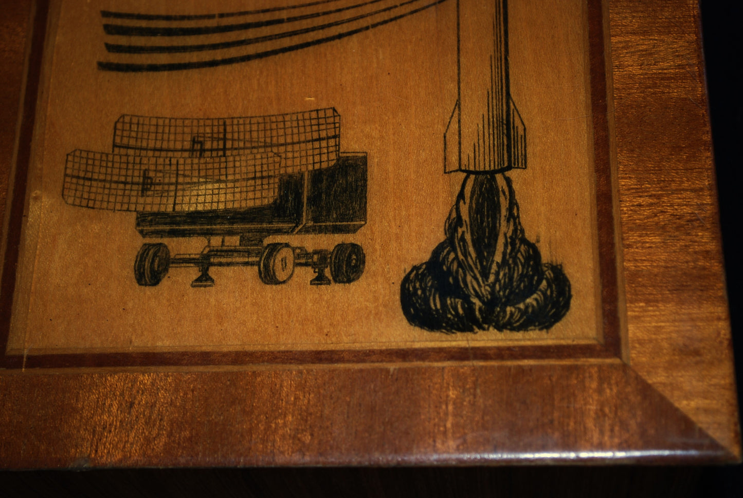 Luchtverdediging Trench art Houten Kist Warschaupact