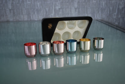 Preorder Vodka aluminium glazen in origineel doos