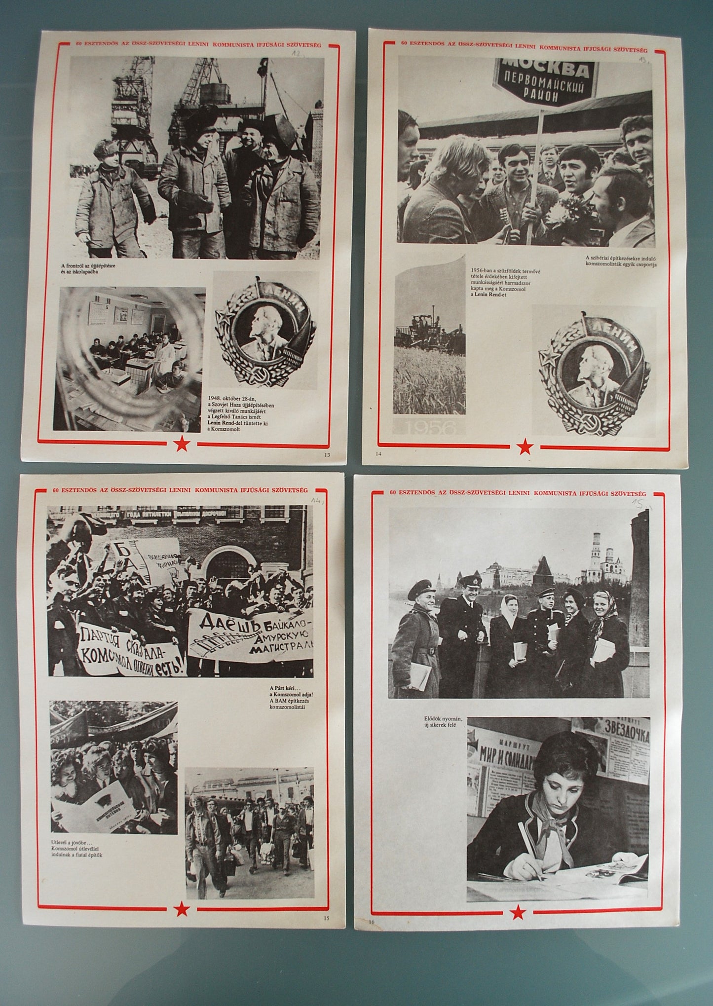 Map 6 Decennia na oktober Lenin, de hele USSR is 60 jaar *