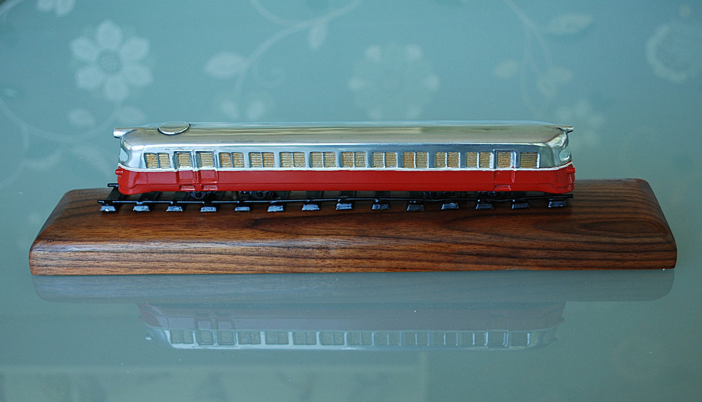 Vintage hoogglans aluminium Trein Tram