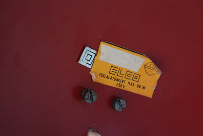 Retro Lamp Red White Cubist shape