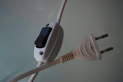 Retro Lamp Red White Cubist shape