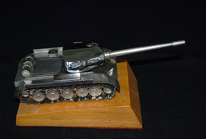 Tank T-54 Chrome-plated on pedestal