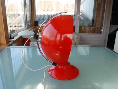 Retro Lamp Red White Cubist shape
