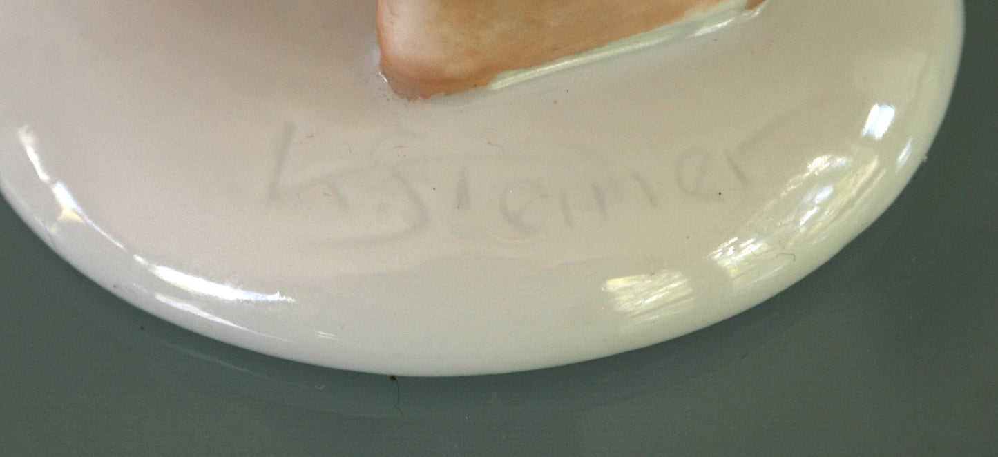 Girl in bikini porcelain factory Unterweissbach Artist Karl Steiner
