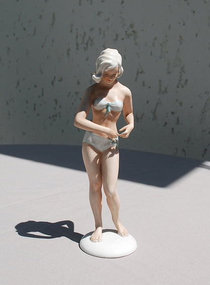Girl in bikini porcelain factory Unterweissbach Artist Karl Steiner