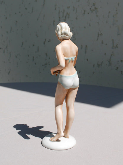 Girl in bikini porcelain factory Unterweissbach Artist Karl Steiner