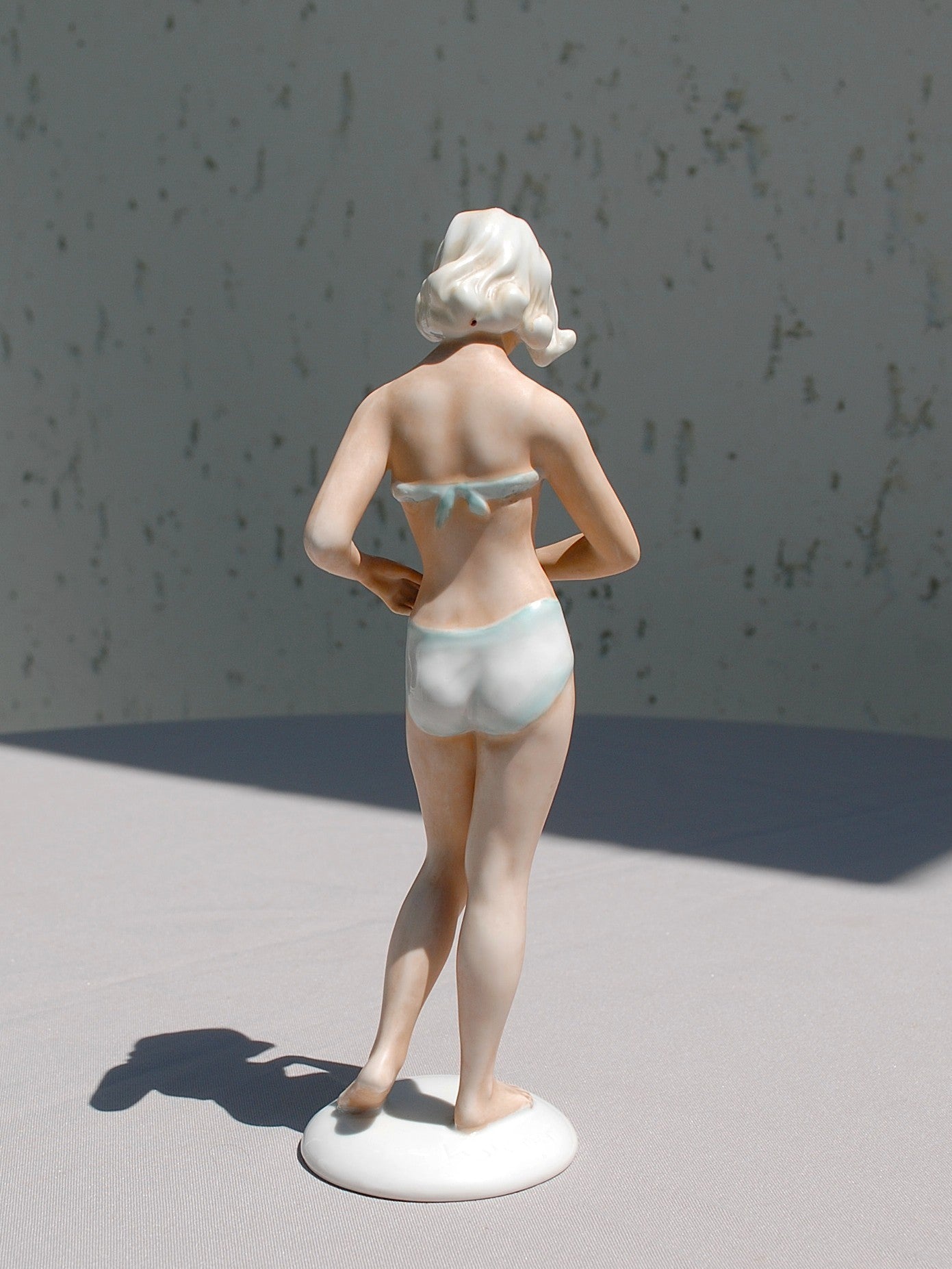 Girl in bikini porcelain factory Unterweissbach Artist Karl Steiner