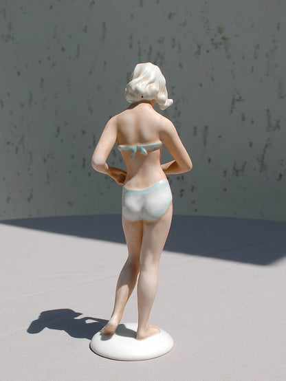 Girl in bikini porcelain factory Unterweissbach Artist Karl Steiner