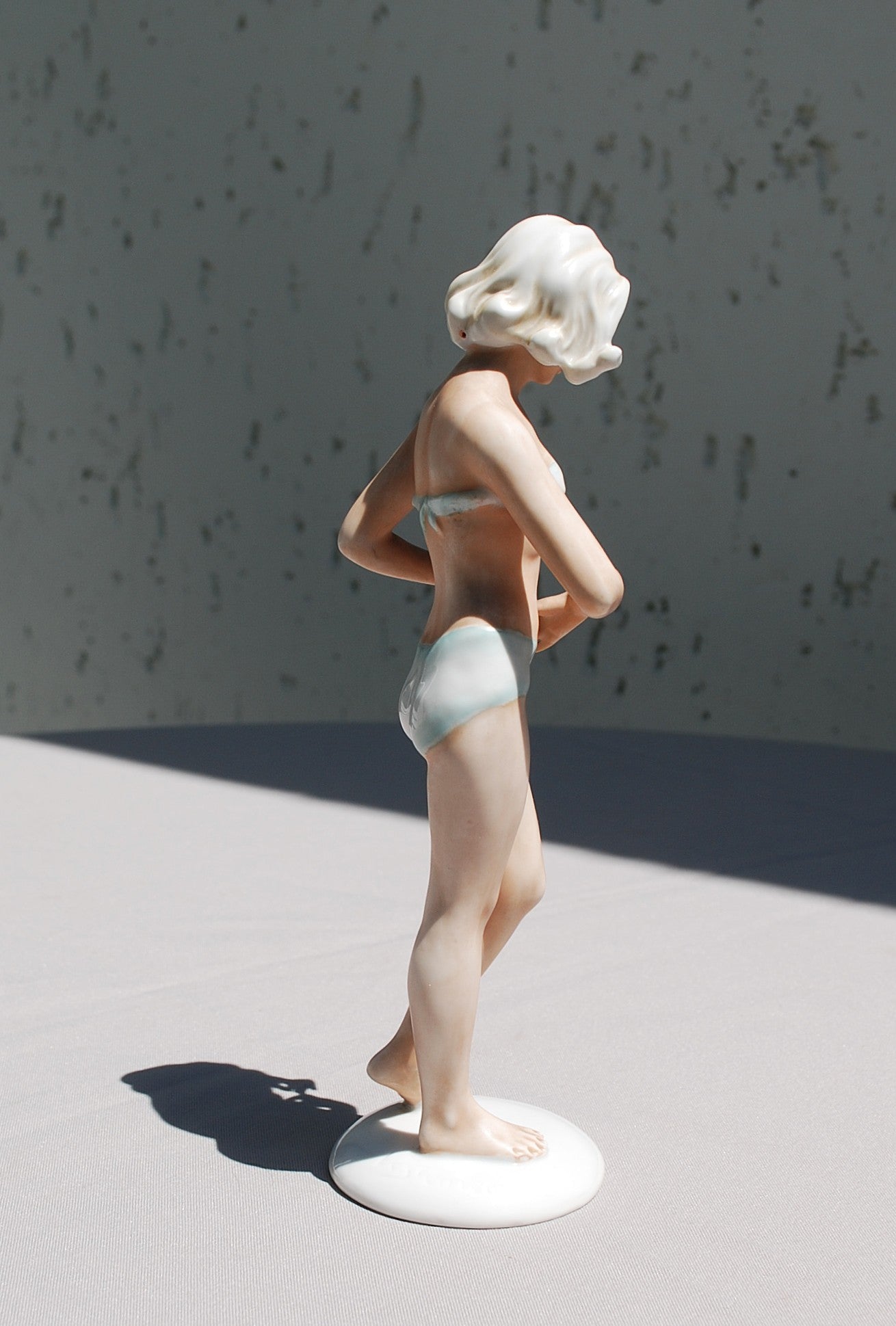 Girl in bikini porcelain factory Unterweissbach Artist Karl Steiner