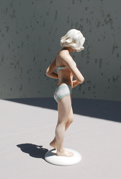 Girl in bikini porcelain factory Unterweissbach Artist Karl Steiner