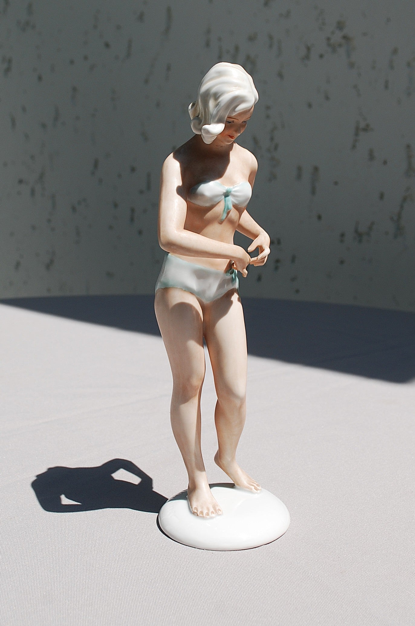 Girl in bikini porcelain factory Unterweissbach Artist Karl Steiner