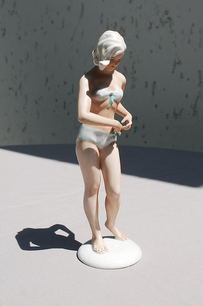 Girl in bikini porcelain factory Unterweissbach Artist Karl Steiner