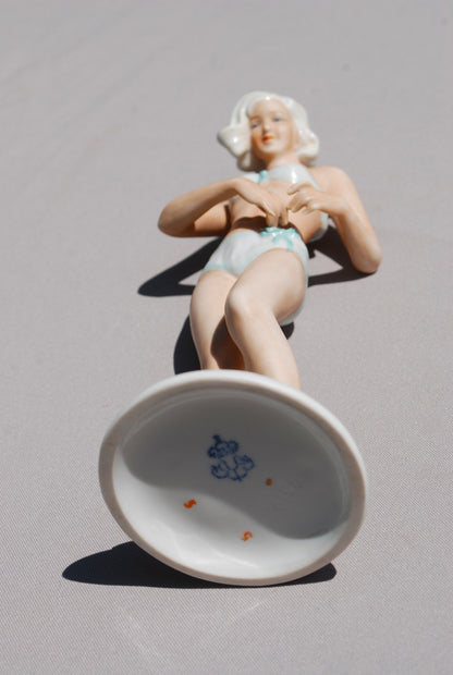 Girl in bikini porcelain factory Unterweissbach Artist Karl Steiner