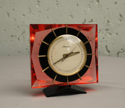 Mantel clock table crystal clock USSR 1960's *