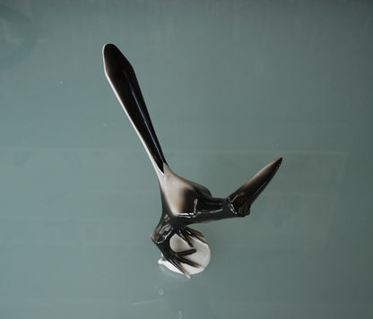 Stilistische Art deco stijl Kraai vogel Kunstenaar Imre Schrammel