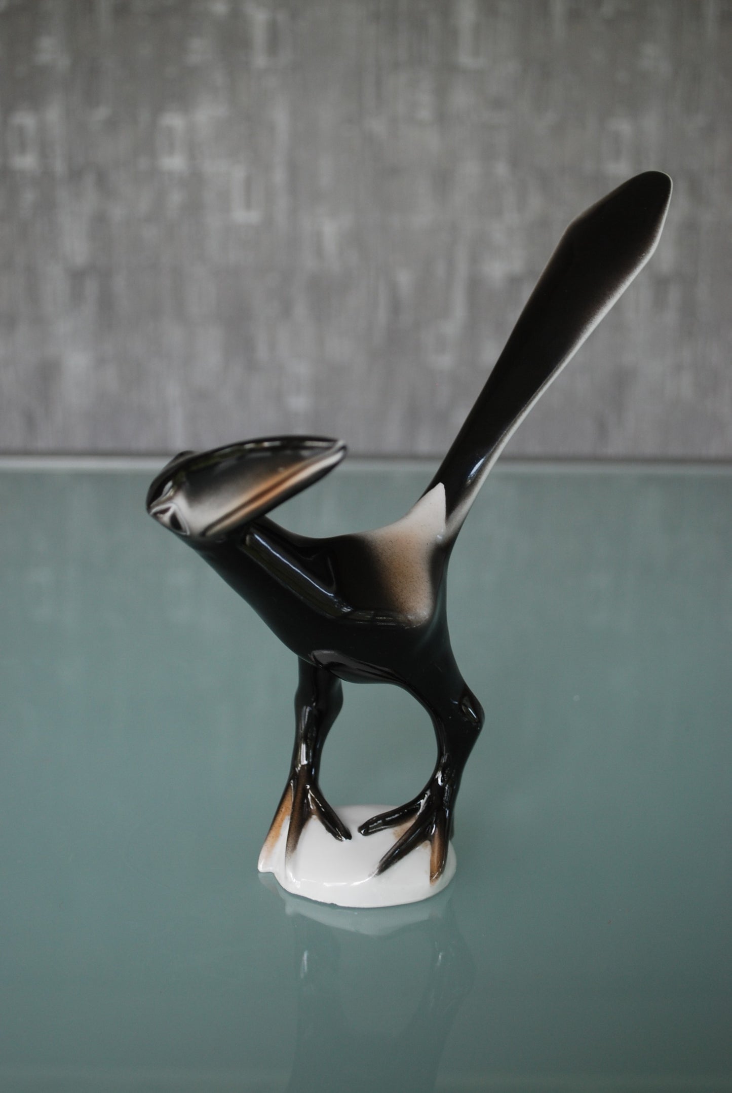 Stilistische Art deco stijl Kraai vogel Kunstenaar Imre Schrammel