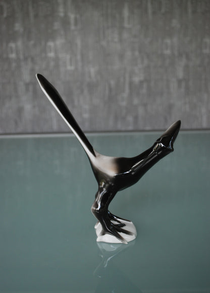 Stilistische Art deco stijl Kraai vogel Kunstenaar Imre Schrammel