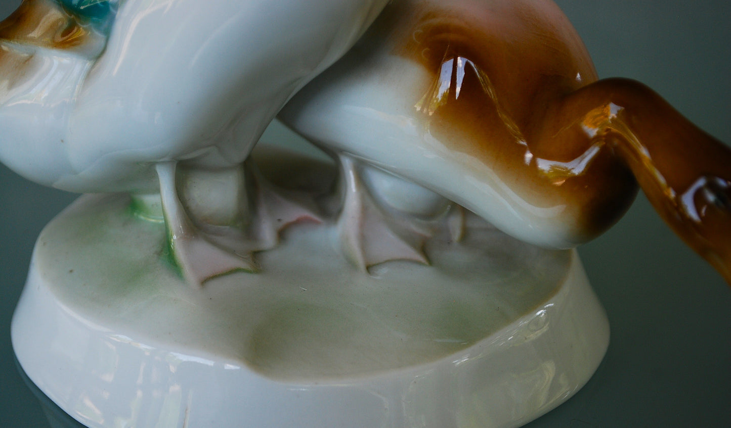 Wild duck pair. Zsolnay porcelain factory 1960s