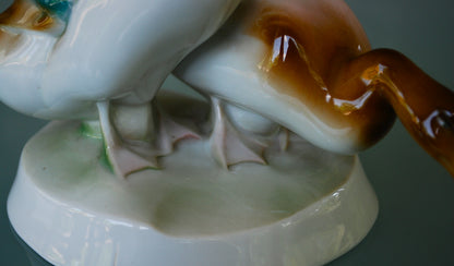 Wild duck pair. Zsolnay porcelain factory 1960s