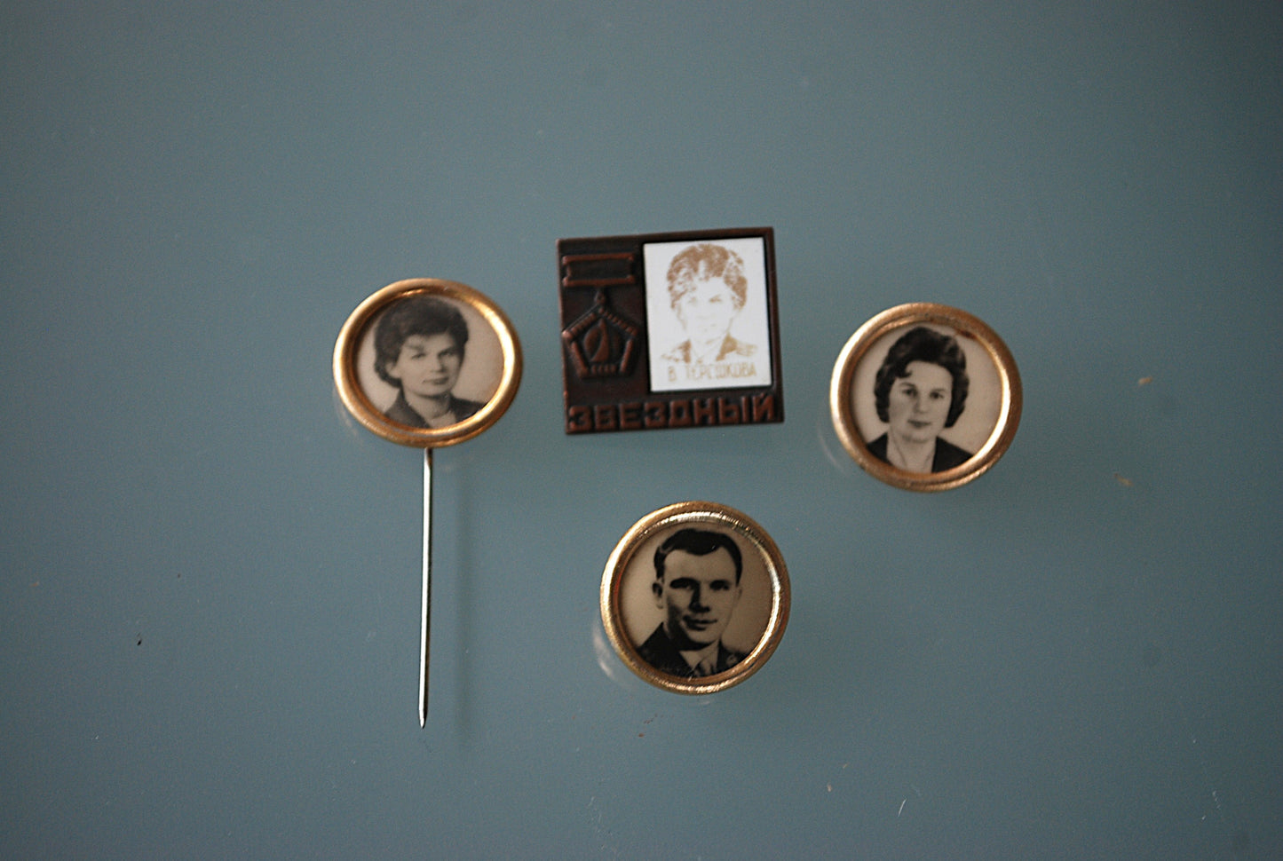 Collection of 3 Large pins Heroes of the Soviet