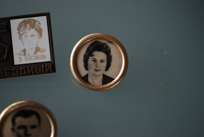 Collection of 3 Large pins Heroes of the Soviet