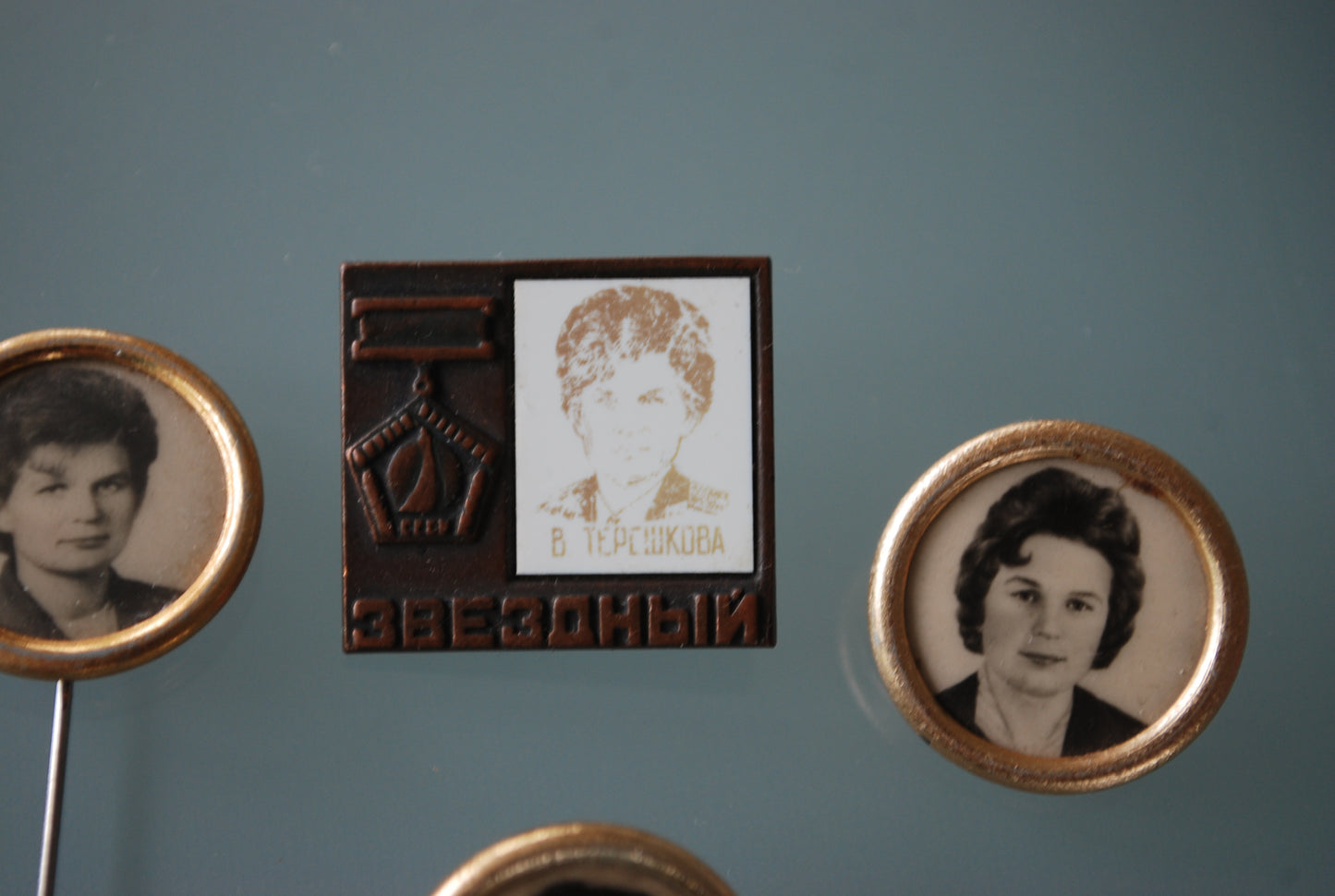 Collection of 3 Large pins Heroes of the Soviet