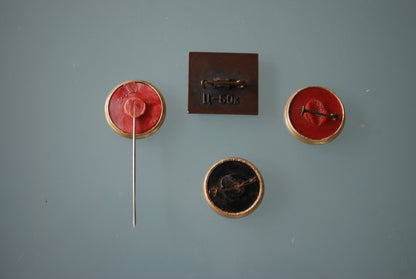 Collection of 3 Large pins Heroes of the Soviet