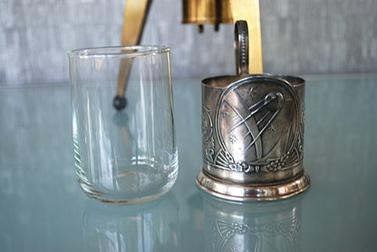 Samovar Sputnik - Conquering Space - 1977 - Space travel with 6 Sputnik tea glasses *