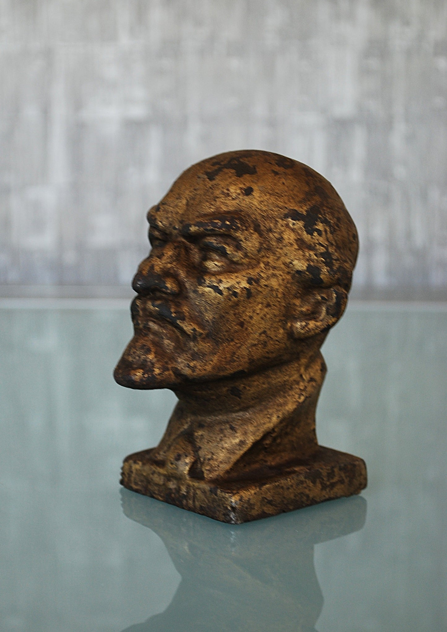 Lenin hoofd zwaar gietijzer erg oud *