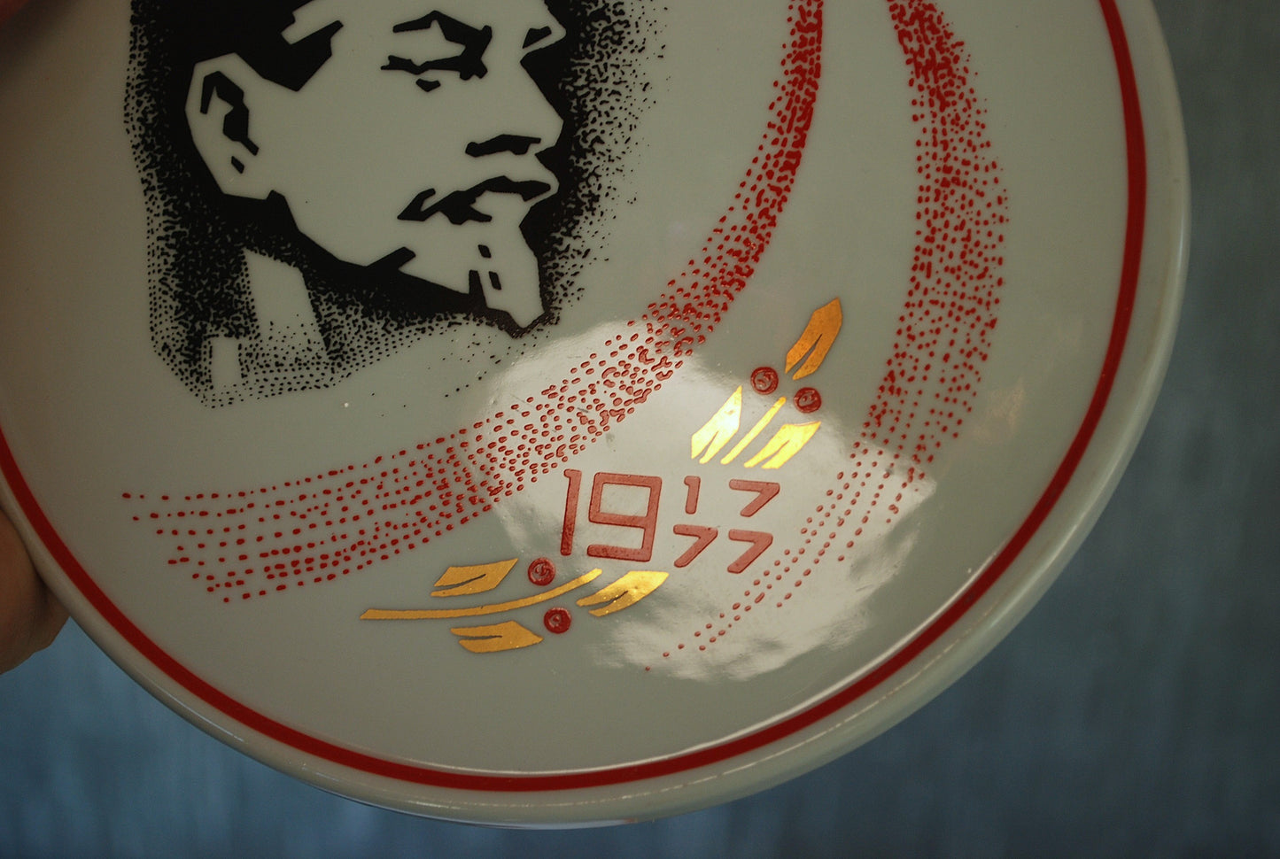 Lenin met raket 100 jaar Porselein in doos Hollohaza porselein *