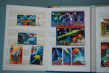 Postzegelboek Ruimtevaart Intercosmos CCCP Ruimte station 1975 *