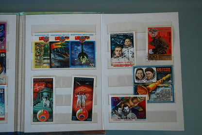 Postzegelboek Ruimtevaart Intercosmos CCCP Ruimte station 1975 *