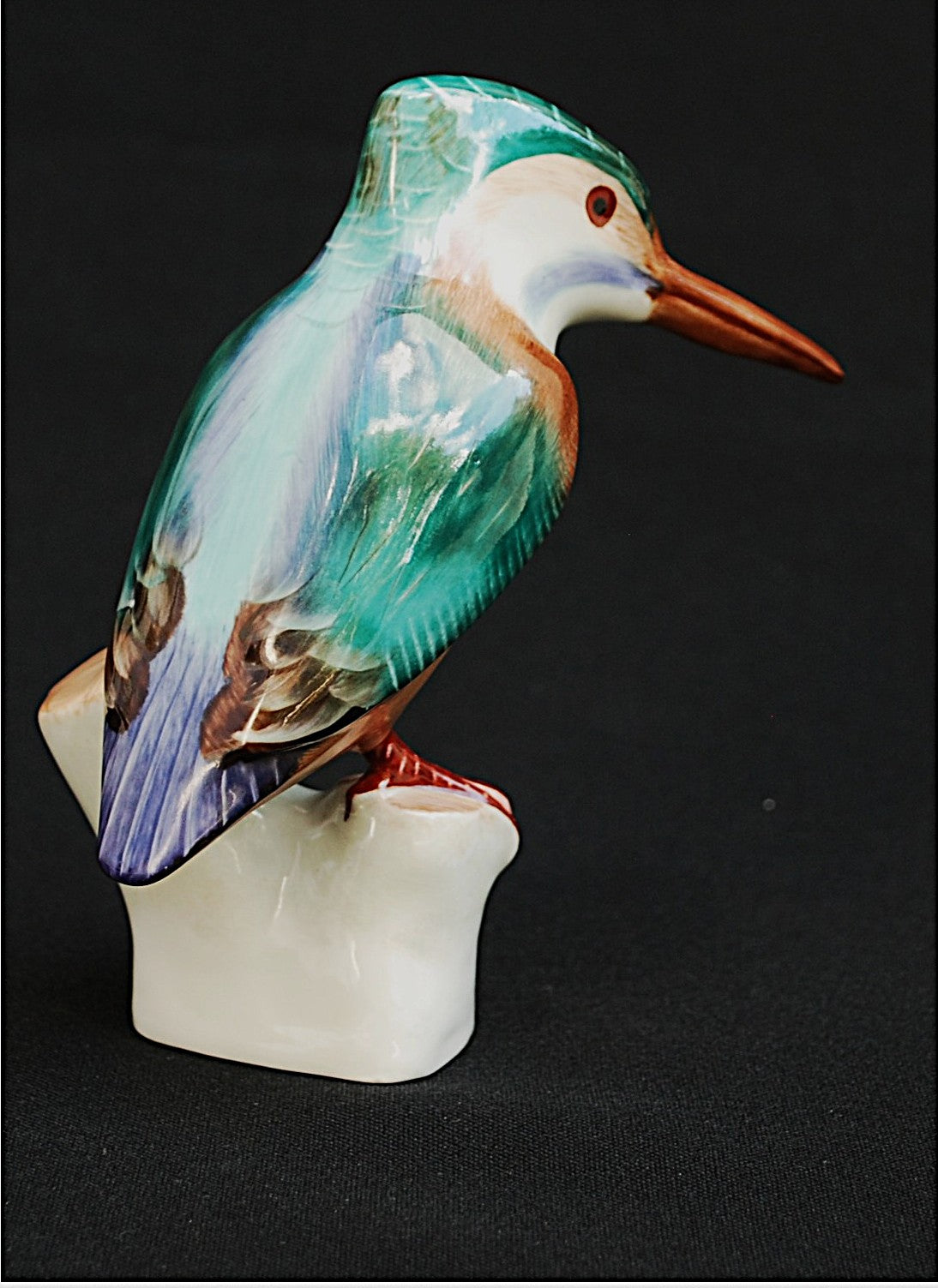 ijsvogel Dé mooiste Porselein beeld. Hand geschilderd *