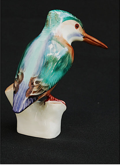ijsvogel Dé mooiste Porselein beeld. Hand geschilderd *