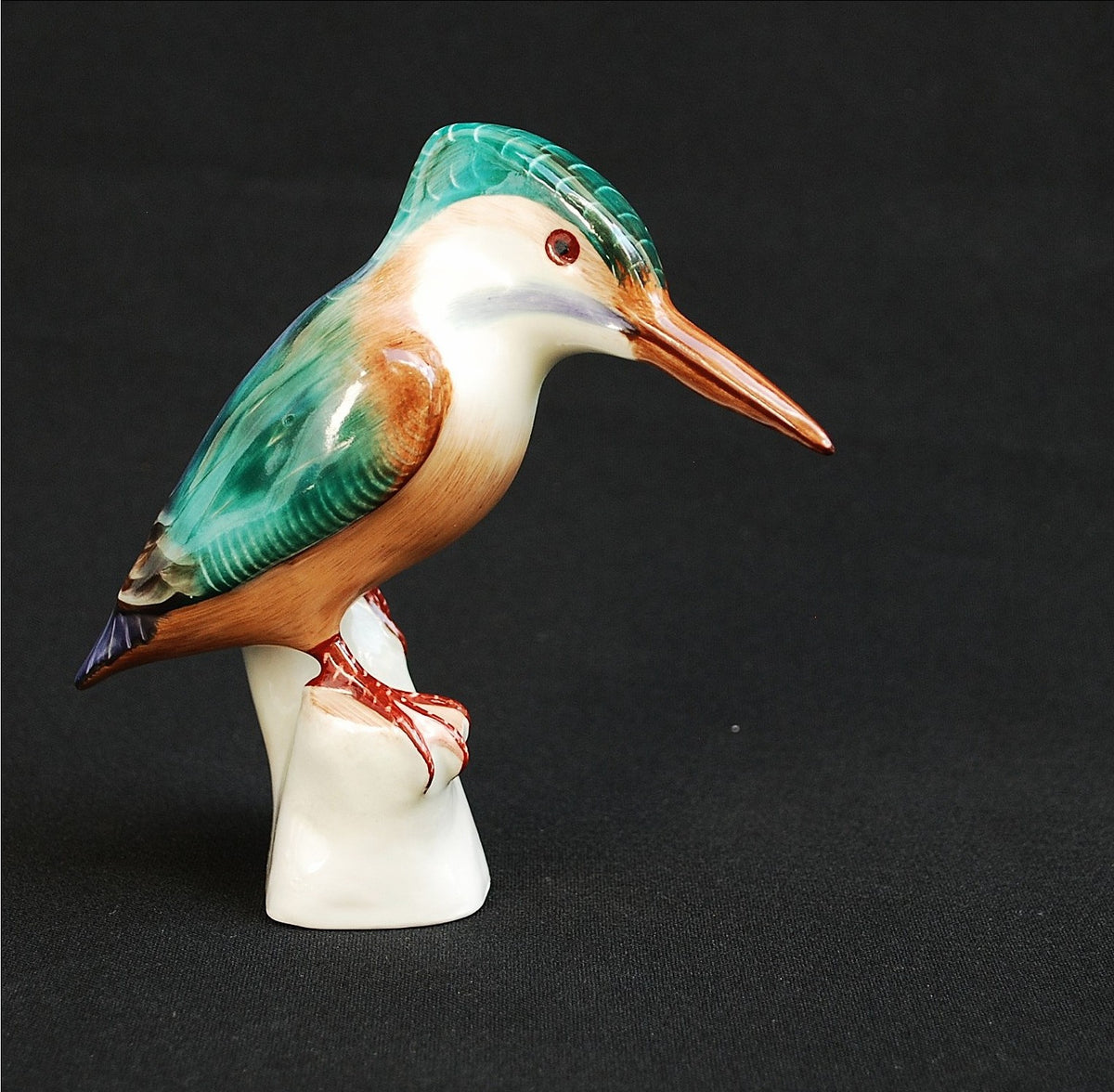ijsvogel Dé mooiste Porselein beeld. Hand geschilderd *