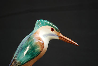ijsvogel Dé mooiste Porselein beeld. Hand geschilderd *