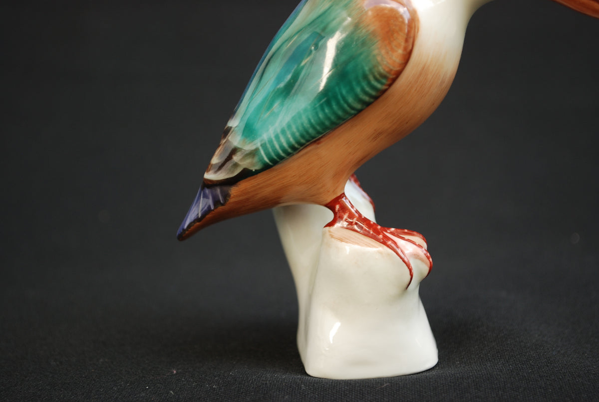 ijsvogel Dé mooiste Porselein beeld. Hand geschilderd *